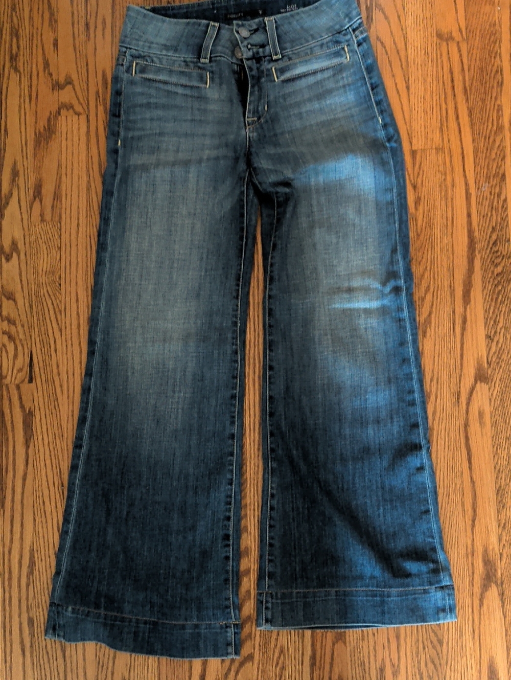 Fidelity Women's Wide-Leg Flare Jeans in Dark Indigo